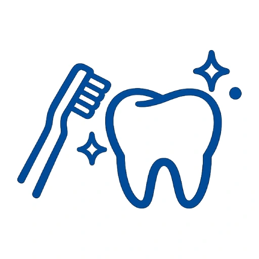 Ícone representativo de educação em higiene oral