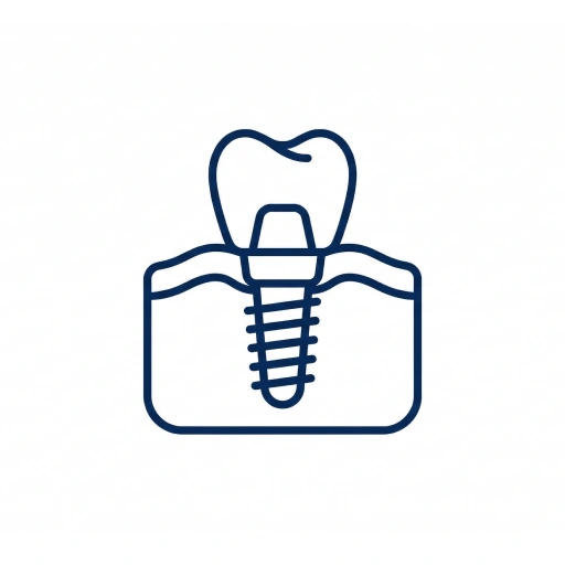 Ícone representativo de implante para dente único